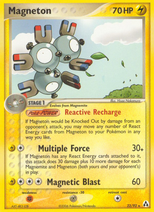 Magneton (22/92) [EX: Legend Maker] - Destination Retro