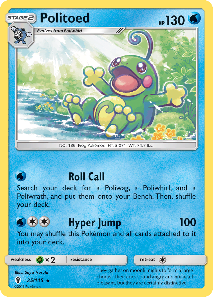 Politoed (25/145) [Sun & Moon: Guardians Rising] - Destination Retro