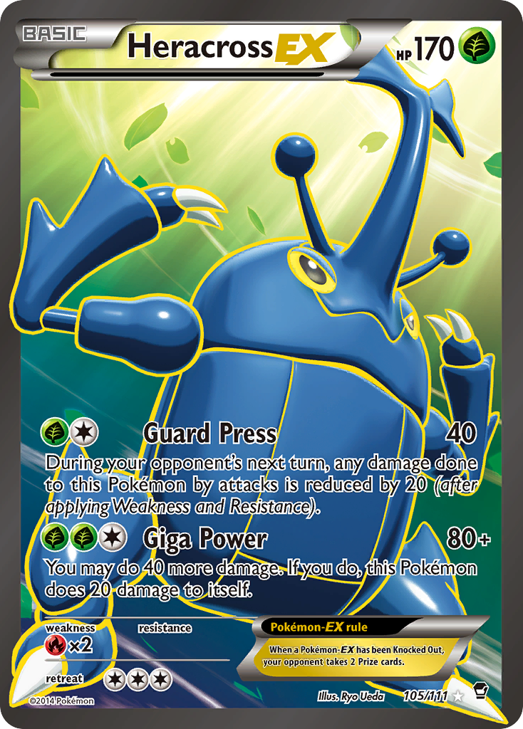 Heracross EX (105/111) [XY: Furious Fists] - Destination Retro