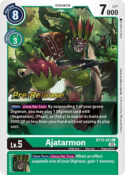 Ajatarmon [BT10-053] [Xros Encounter Pre-Release Cards] - Destination Retro