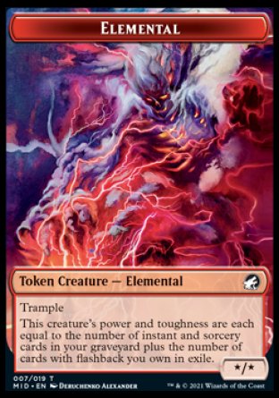 Elemental Token [Innistrad: Midnight Hunt Tokens] - Destination Retro