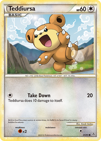 Teddiursa (65/95) [HeartGold & SoulSilver: Unleashed] - Destination Retro