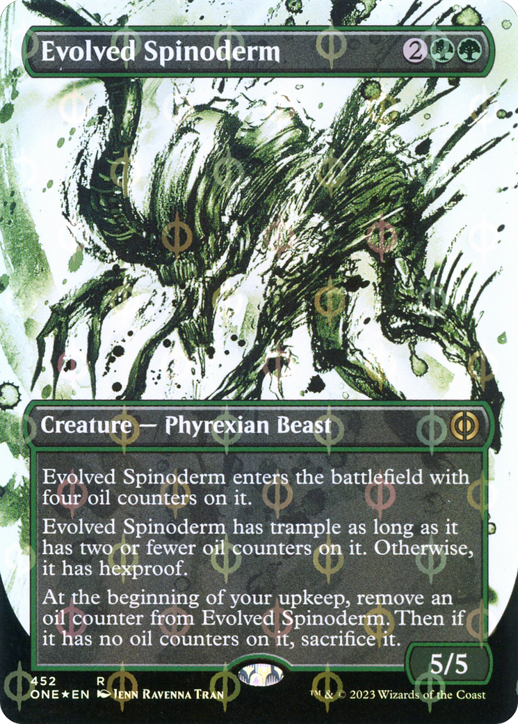 Evolved Spinoderm (Borderless Ichor Step-and-Compleat Foil) [Phyrexia: All Will Be One] - Destination Retro