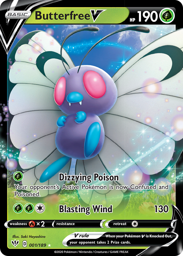 Butterfree V (1/189) [Sword & Shield: Darkness Ablaze] - Destination Retro