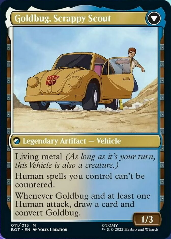 Goldbug, Humanity's Ally // Goldbug, Scrappy Scout [Universes Beyond: Transformers] - Destination Retro