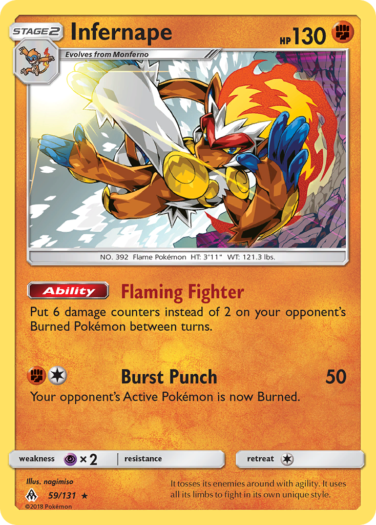 Infernape (59/131) [Sun & Moon: Forbidden Light] - Destination Retro