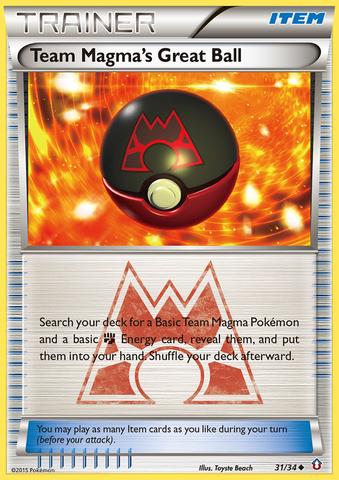 Team Magma's Great Ball (31/34) [XY: Double Crisis] - Destination Retro