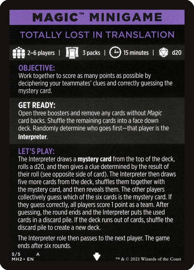 Totally Lost in Translation (Magic Minigame) [Modern Horizons 2 Minigame] - Destination Retro