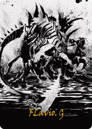 Karumonix, the Rat King Art Card (Gold-Stamped Signature) [Phyrexia: All Will Be One Art Series] - Destination Retro