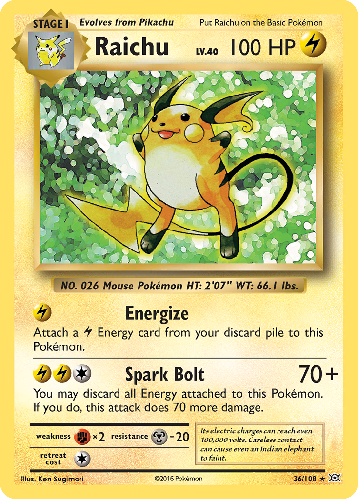 Raichu (36/108) [XY: Evolutions] - Destination Retro