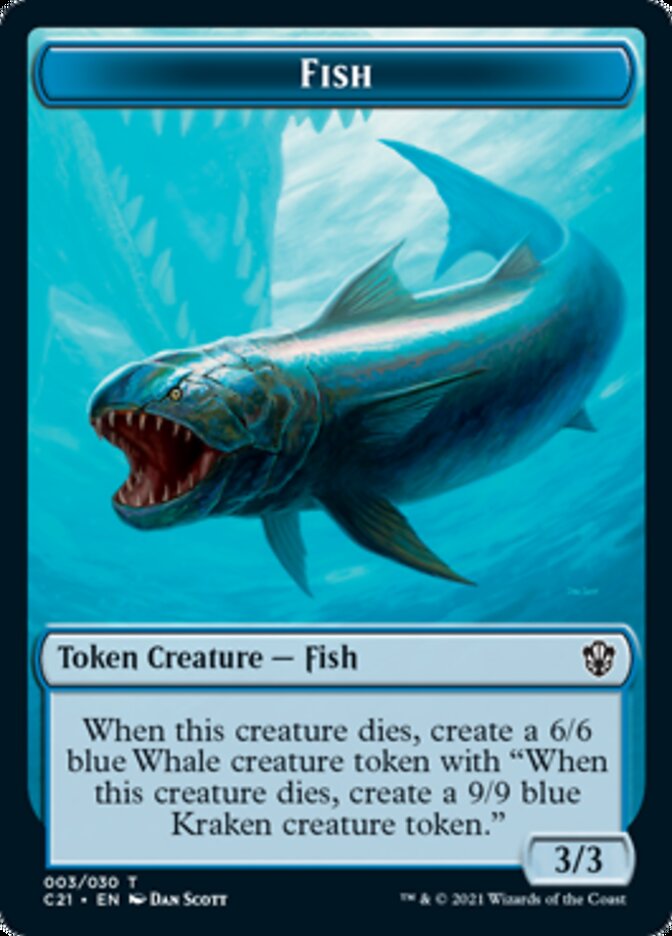 Beast (010) // Fish Token [Commander 2021 Tokens] - Destination Retro