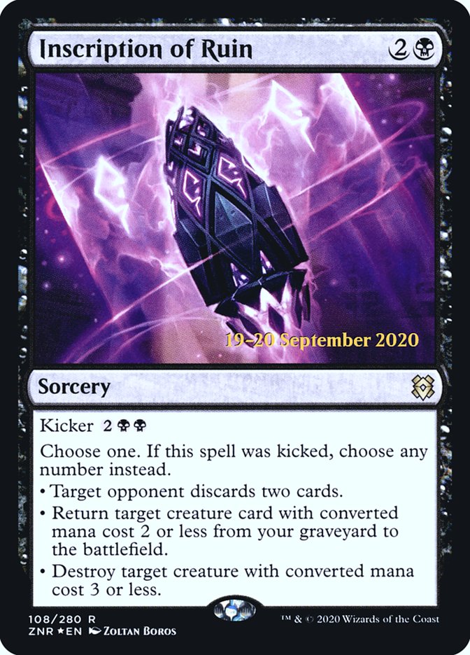 Inscription of Ruin  [Zendikar Rising Prerelease Promos] - Destination Retro