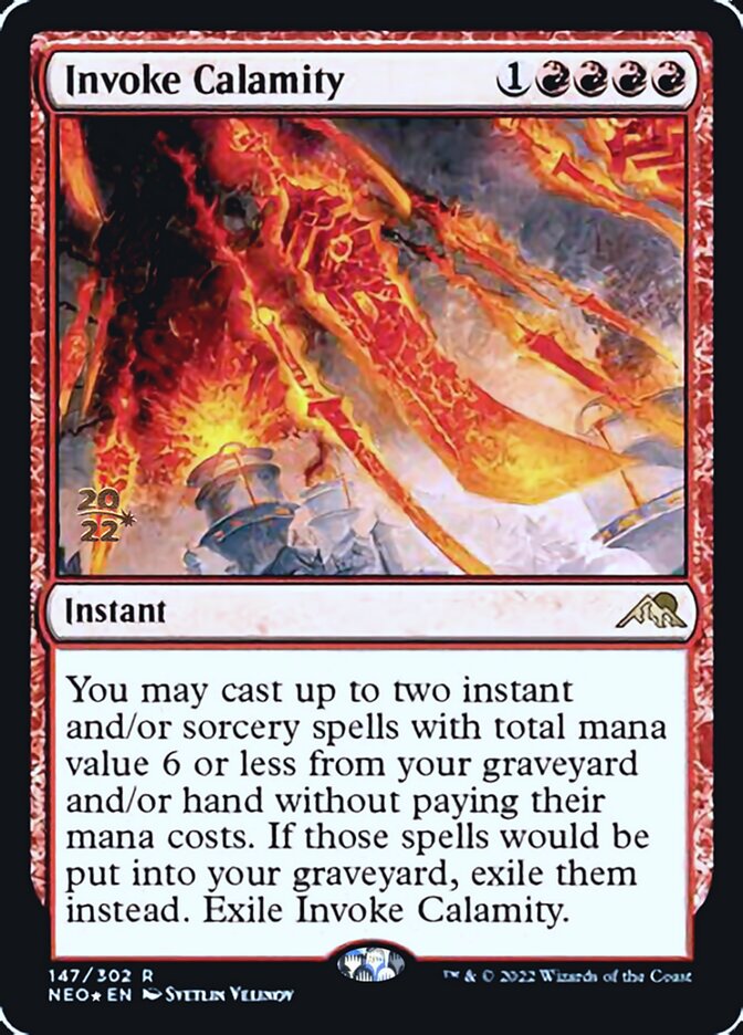 Invoke Calamity [Kamigawa: Neon Dynasty Prerelease Promos] - Destination Retro