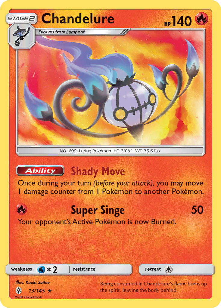 Chandelure (13/145) [Sun & Moon: Guardians Rising] - Destination Retro
