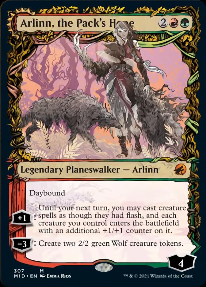 Arlinn, the Pack's Hope // Arlinn, the Moon's Fury (Showcase Equinox) [Innistrad: Midnight Hunt] - Destination Retro