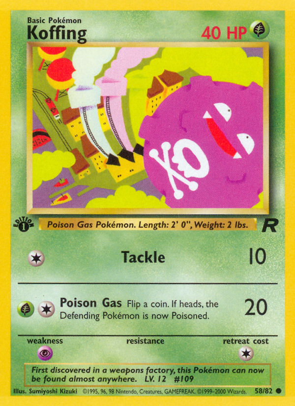 Koffing (58/82) [Team Rocket 1st Edition] - Destination Retro