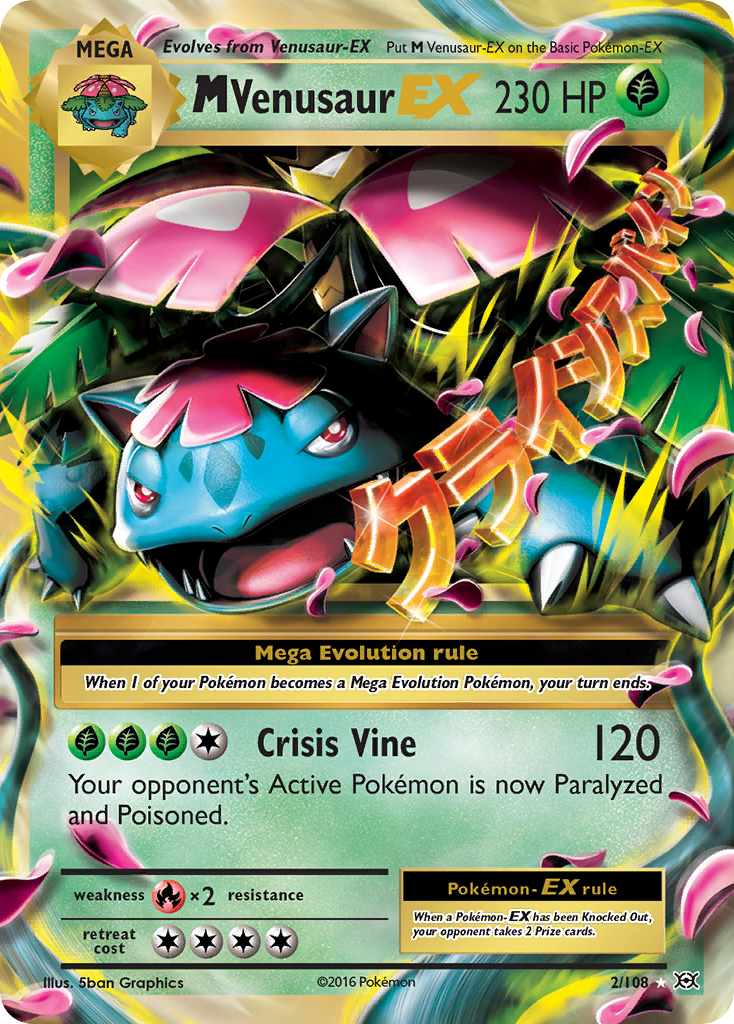 M Venusaur EX (2/108) [XY: Evolutions] - Destination Retro