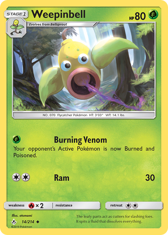 Weepinbell (14/214) [Sun & Moon: Unbroken Bonds] - Destination Retro