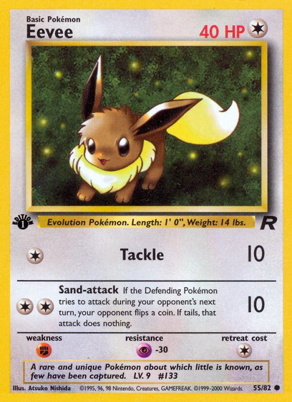 Eevee (55/82) [Team Rocket 1st Edition] - Destination Retro
