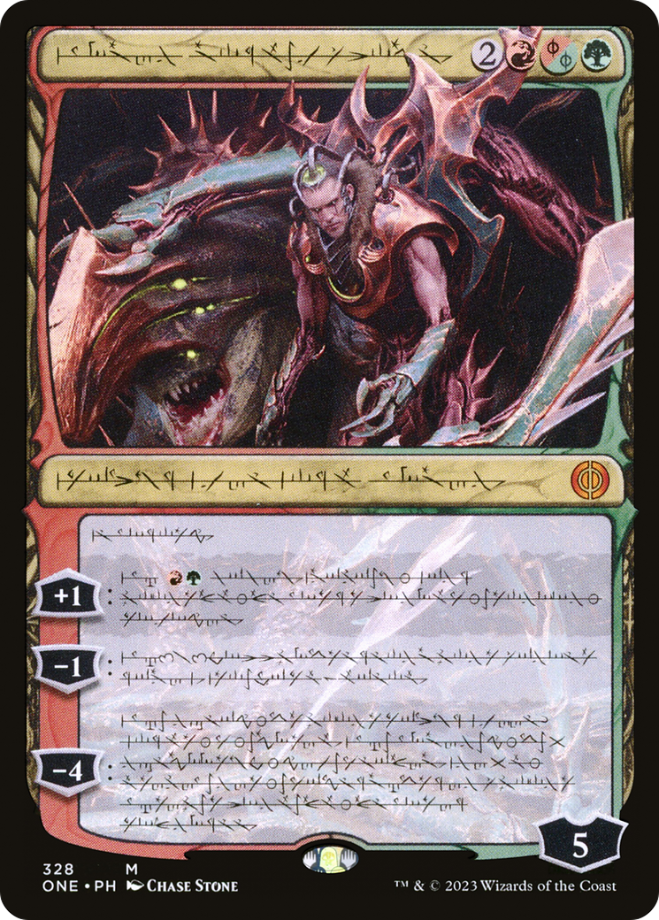 Lukka, Bound to Ruin (Phyrexian) [Phyrexia: All Will Be One] - Destination Retro