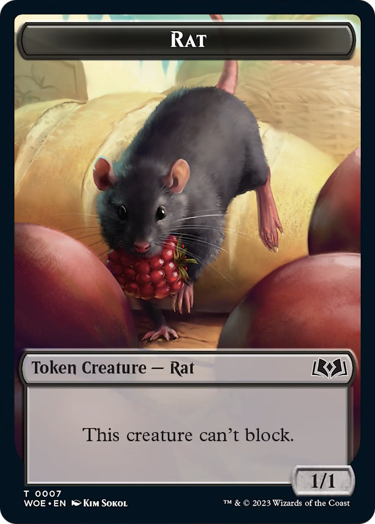 Rat Token [Wilds of Eldraine Tokens] - Destination Retro