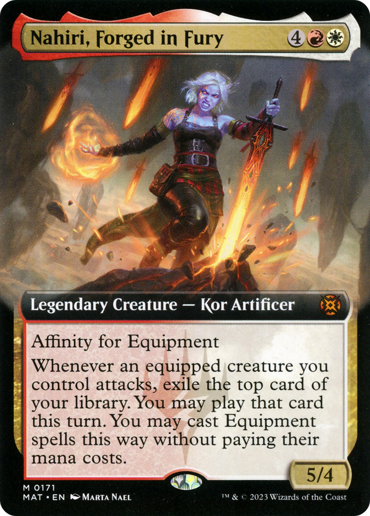 Nahiri, Forged in Fury (Extended Art) [March of the Machine: The Aftermath] - Destination Retro