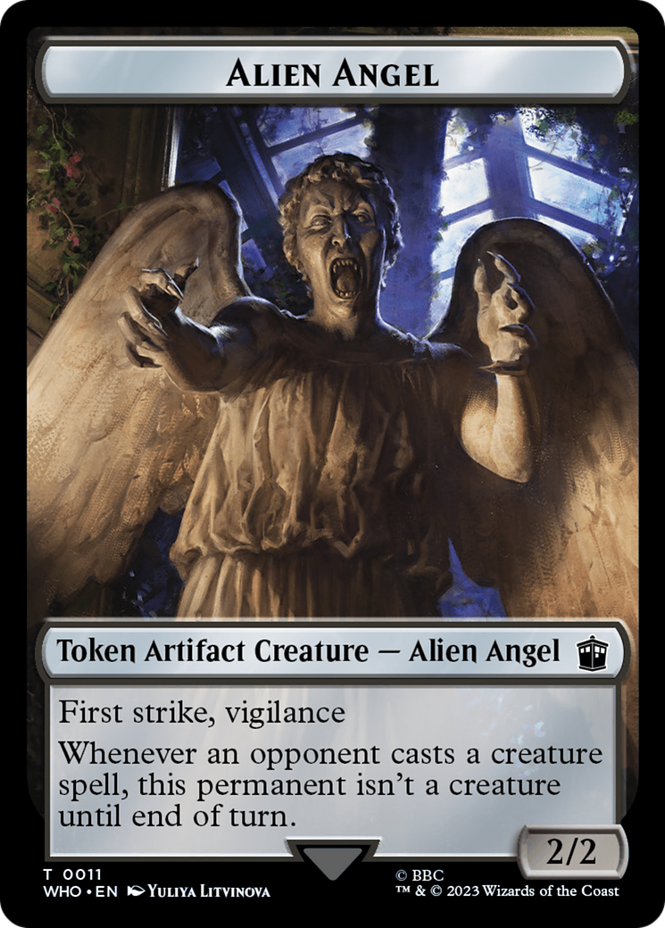 Alien Angel // Food (0025) Double-Sided Token [Doctor Who Tokens] - Destination Retro