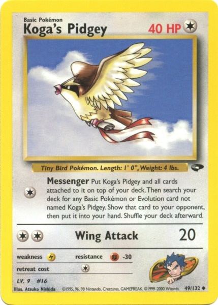 Koga's Pidgey (49/132) [Gym Challenge Unlimited] - Destination Retro