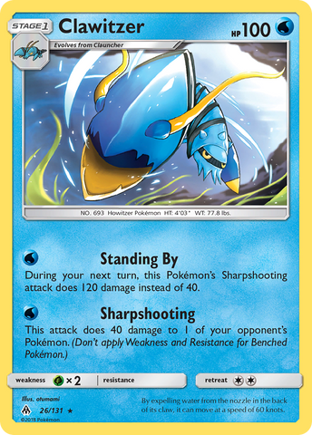 Clawitzer (26/131) [Sun & Moon: Forbidden Light] - Destination Retro