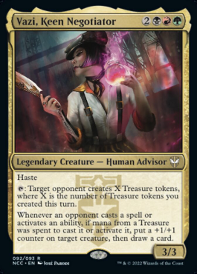 Vazi, Keen Negotiator [Streets of New Capenna Commander] - Destination Retro