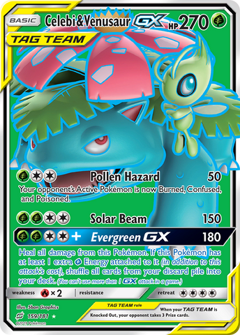 Celebi & Venusaur GX (159/181) [Sun & Moon: Team Up] - Destination Retro