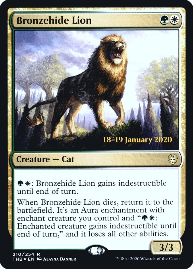 Bronzehide Lion [Theros Beyond Death Prerelease Promos] - Destination Retro
