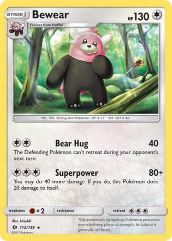 Bewear (112/149) [Sun & Moon: Base Set] - Destination Retro