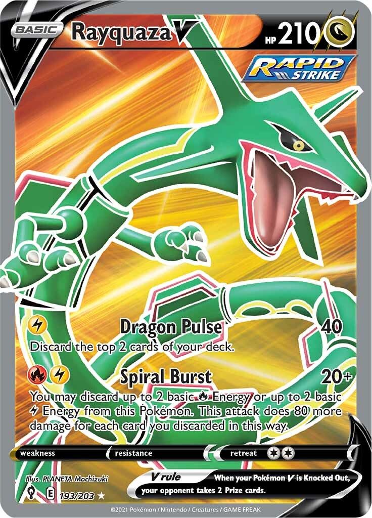 Rayquaza V (193/203) [Sword & Shield: Evolving Skies] - Destination Retro