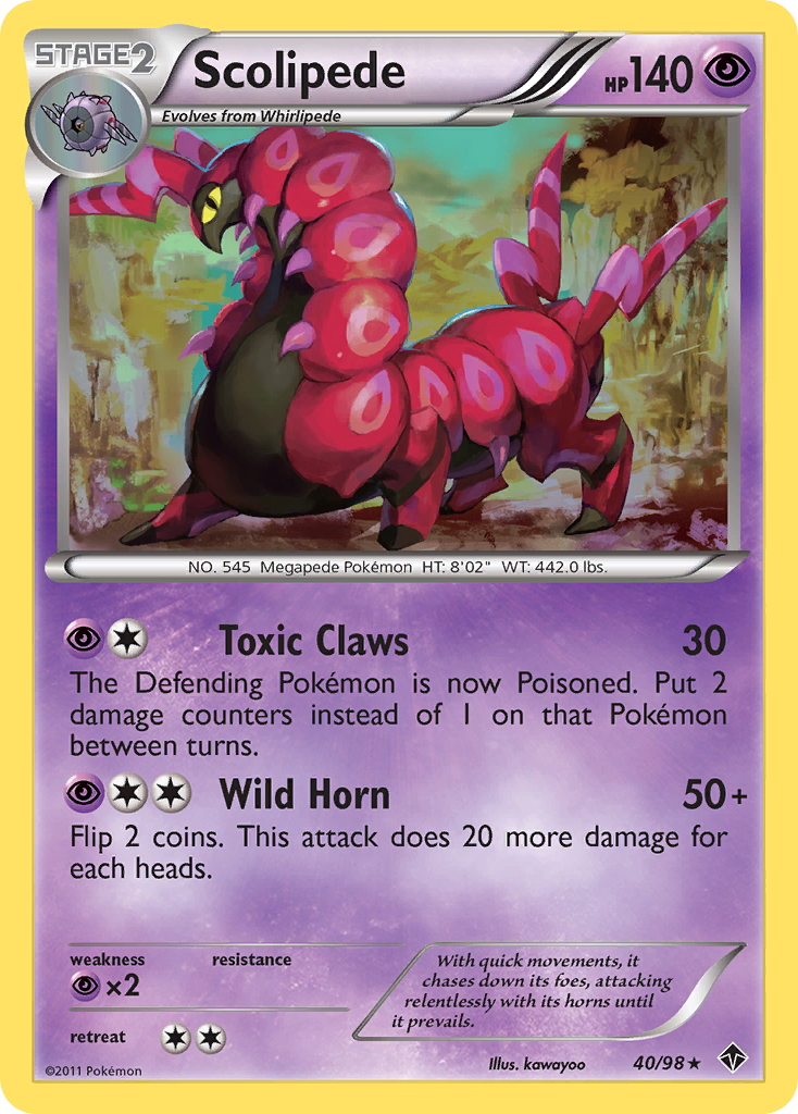 Scolipede (40/98) [Black & White: Emerging Powers] - Destination Retro