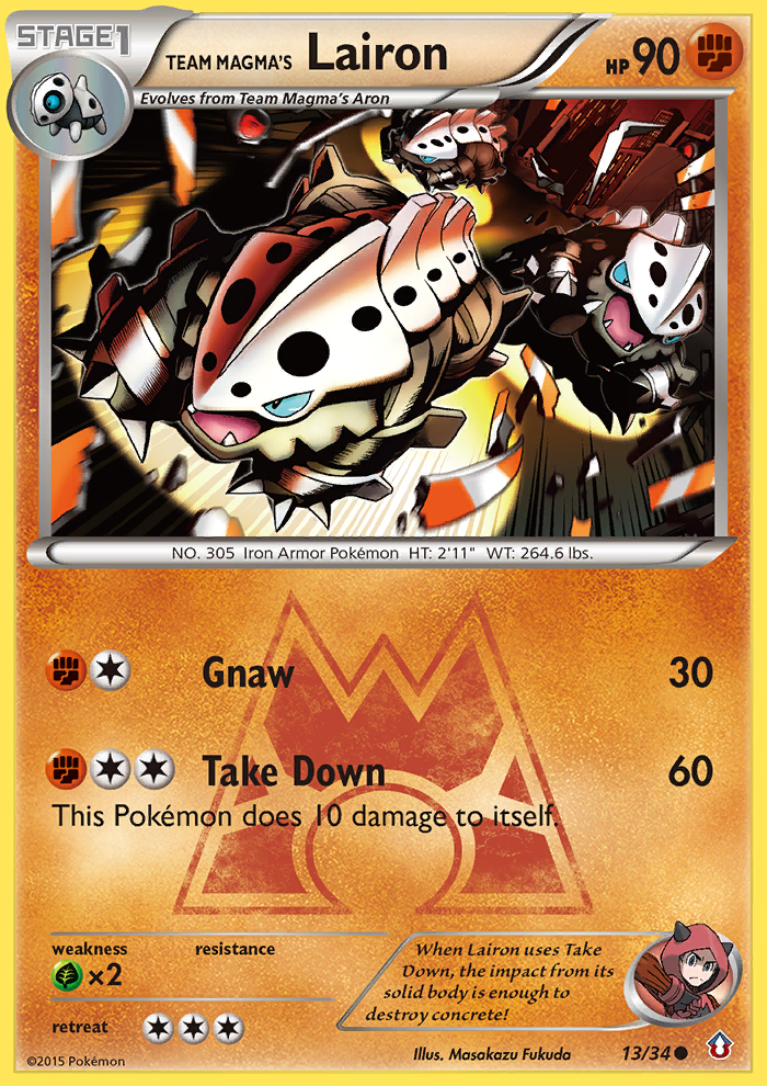 Team Magma's Lairon (13/34) [XY: Double Crisis] - Destination Retro