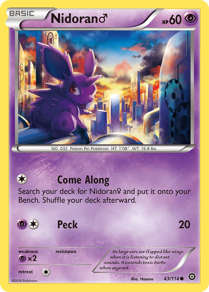 Nidoran (43/114) (Male) [XY: Steam Siege] - Destination Retro