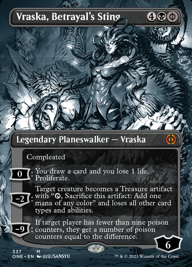 Vraska, Betrayal's Sting (Borderless Manga) [Phyrexia: All Will Be One] - Destination Retro