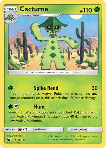 Cacturne (6/111) [Sun & Moon: Crimson Invasion] - Destination Retro