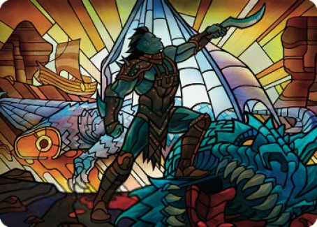 Astor, Bearer of Blades Art Card [Dominaria United Art Series] - Destination Retro