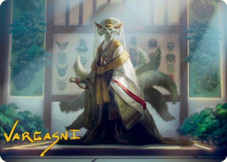 Light-Paws, Emperor's Voice Art Card (Gold-Stamped Signature) [Kamigawa: Neon Dynasty Art Series] - Destination Retro