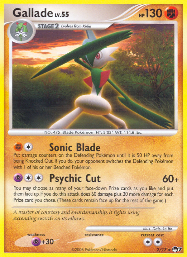 Gallade (2/17) [POP Series 7] - Destination Retro