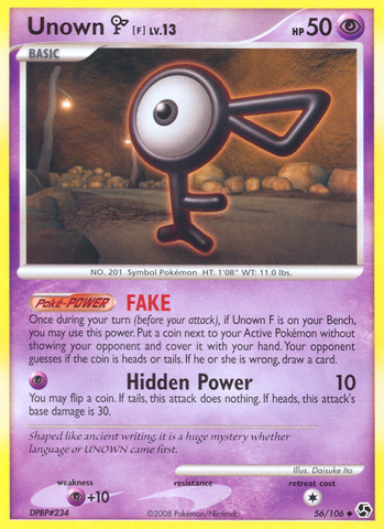 Unown F (56/106) [Diamond & Pearl: Great Encounters] - Destination Retro