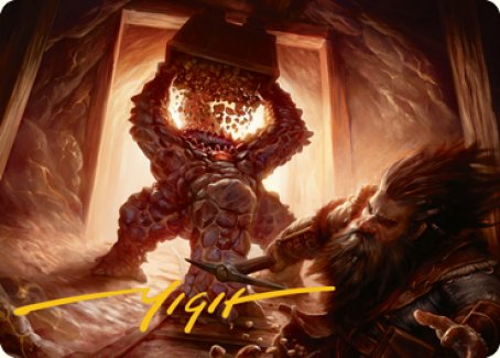 Xorn Art Card (Gold-Stamped Signature) [Dungeons & Dragons: Adventures in the Forgotten Realms Art Series] - Destination Retro