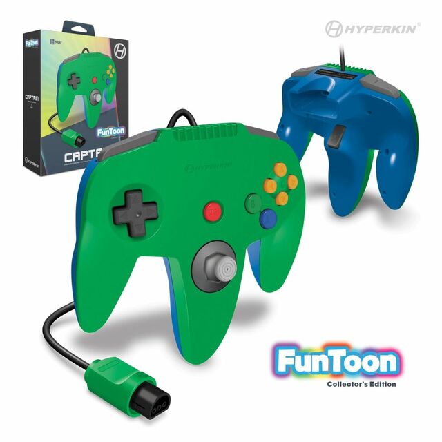 Hero Green  FunToon Nintendo 64 "Captain" Premium Controller [Hyperkin] - Destination Retro