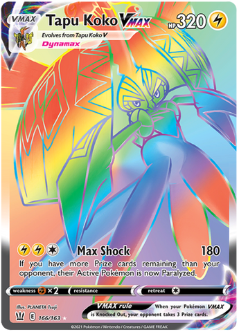 Tapu Koko VMAX (166/163) [Sword & Shield: Battle Styles] - Destination Retro