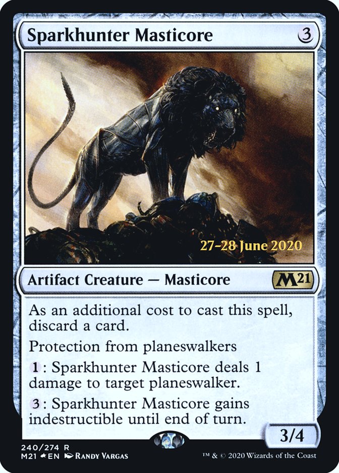 Sparkhunter Masticore  [Core Set 2021 Prerelease Promos] - Destination Retro