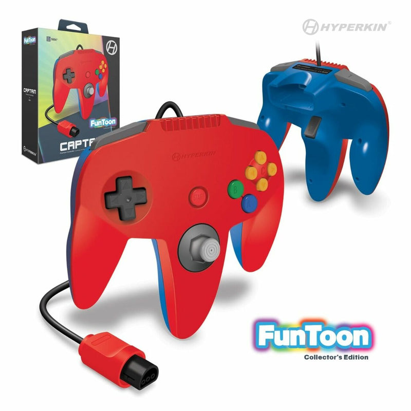 Hero Red FunToon Nintendo 64 "Captain" Premium Controller [Hyperkin] - Destination Retro