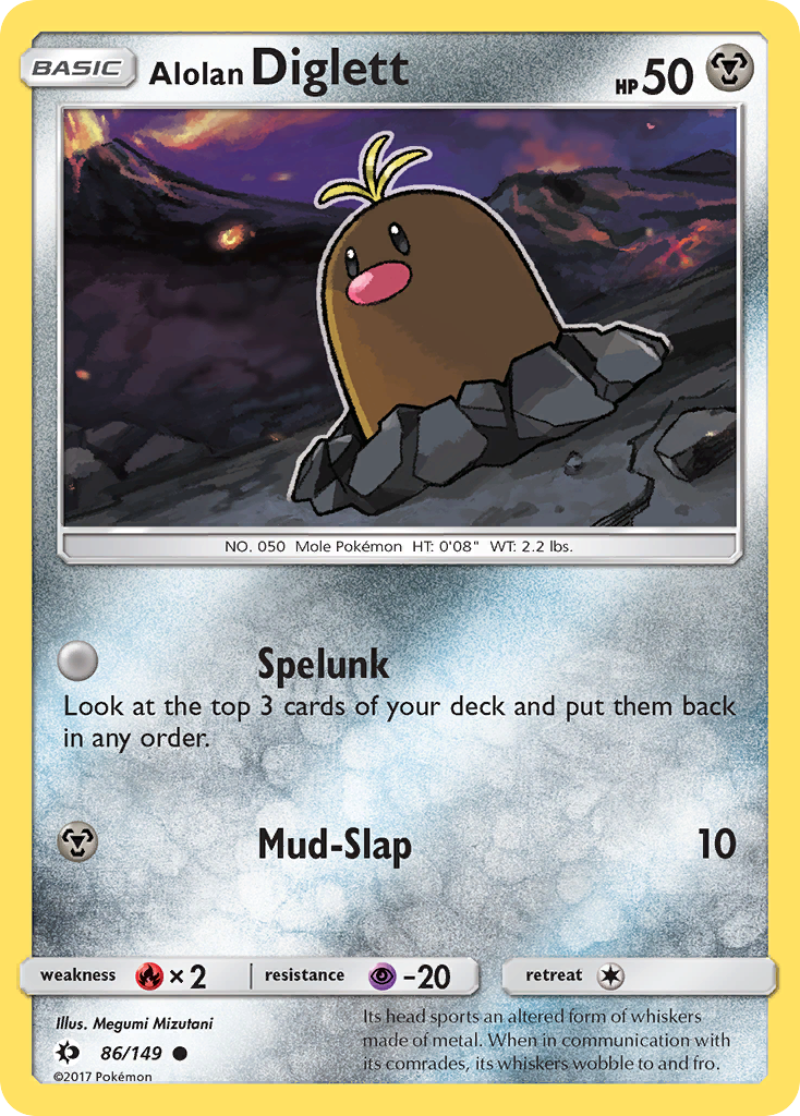 Alolan Diglett (86/149) [Sun & Moon: Base Set] - Destination Retro