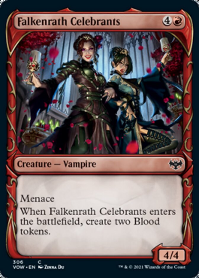 Falkenrath Celebrants (Showcase Fang Frame) [Innistrad: Crimson Vow] - Destination Retro